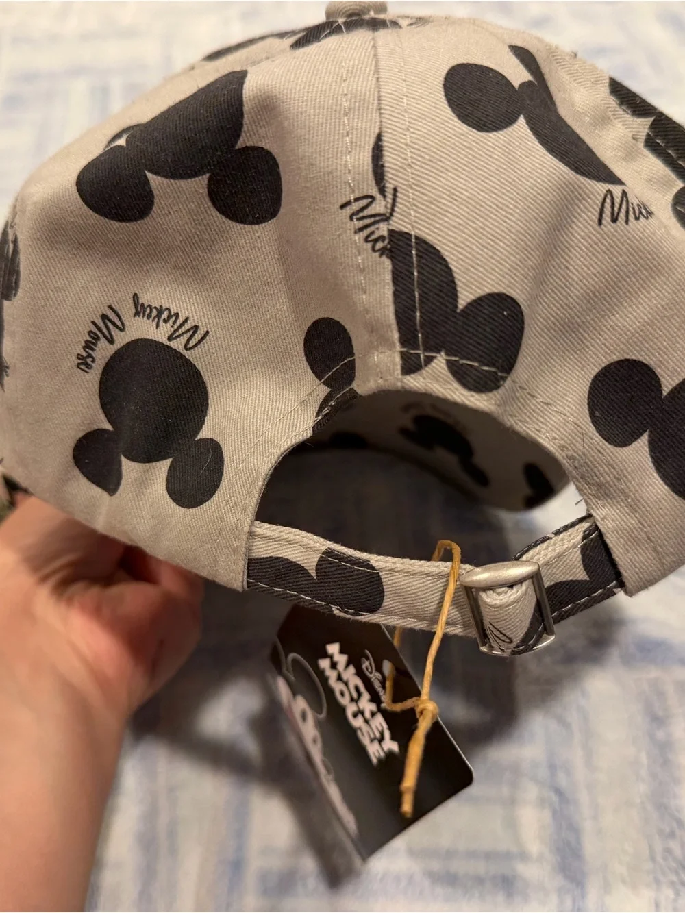 TWO Disney Print Baseball Caps - Mickey & Minnie